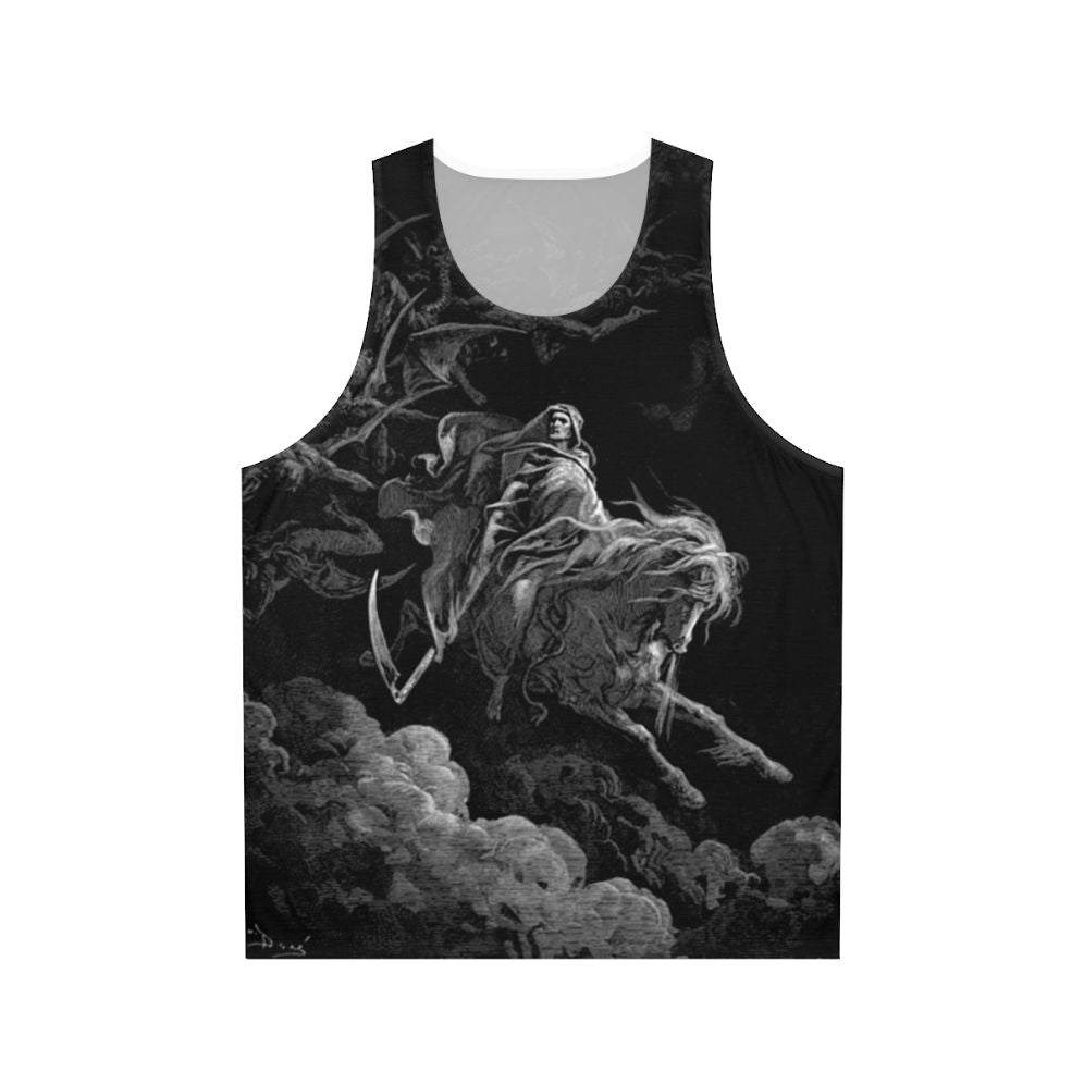 Unisex tank top featuring Gustave Dore's "Death on the Pale Horse" religious art