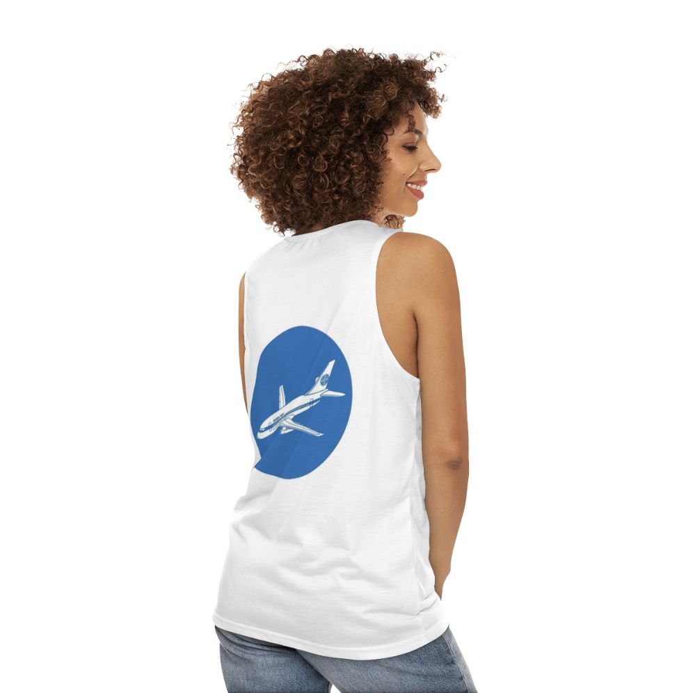 Vintage-inspired Pan American World Airways unisex tank top - women back