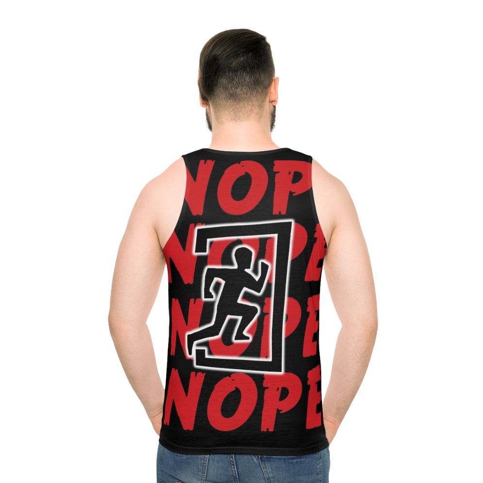 Unisex "Not Today" Tank Top for Horror Game Survivor Fans - men back