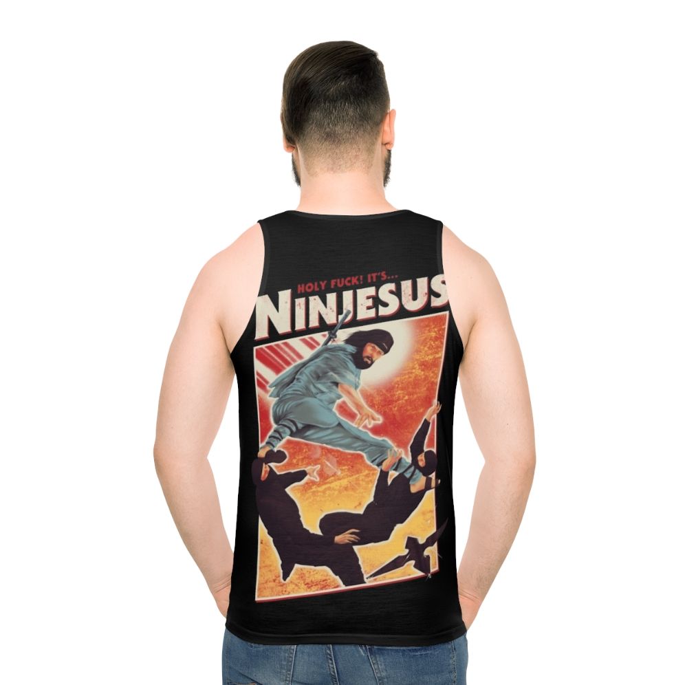 Unisex Jesus Ninja Tank Top - men back