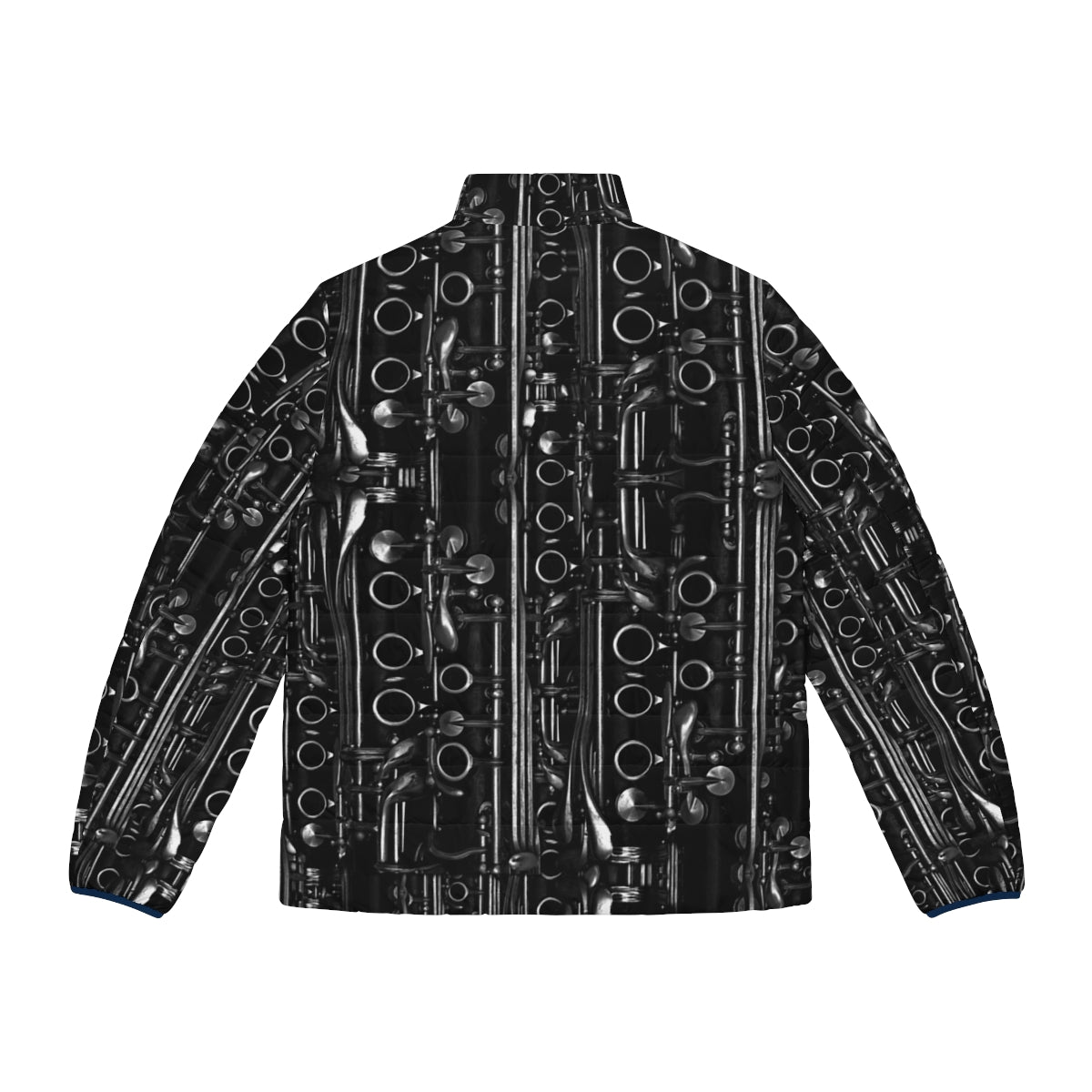 Clarinets All Over Print Puffer Jacket - Back