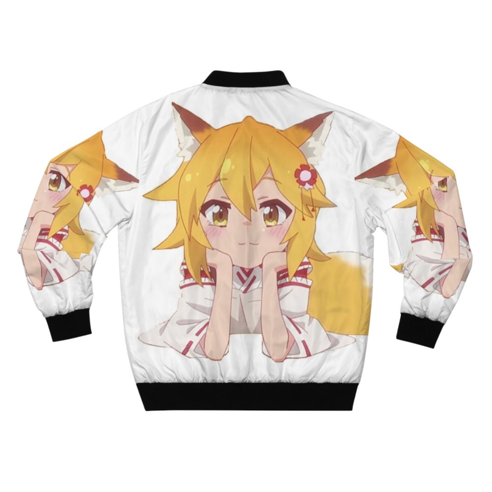 Senko-San anime inspired bomber jacket with character designs - Back