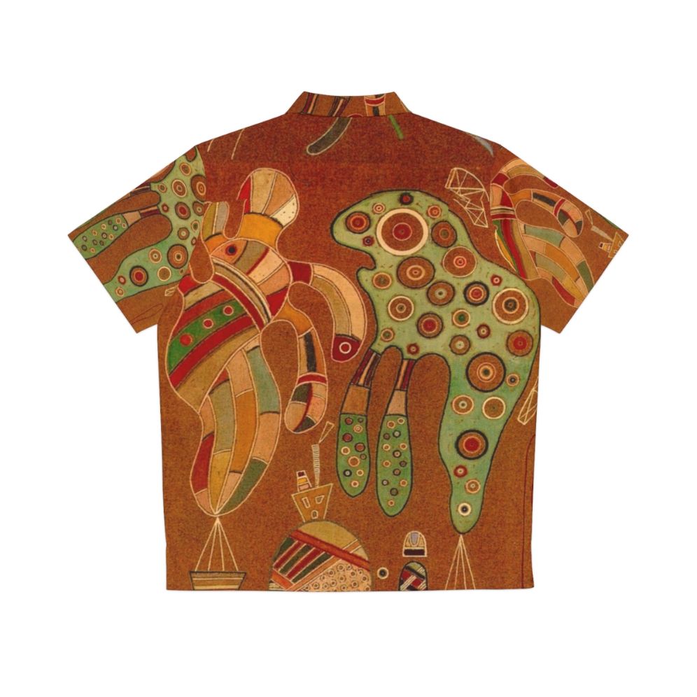 Wassily Kandinsky inspired abstract art hawaiian shirt - Back