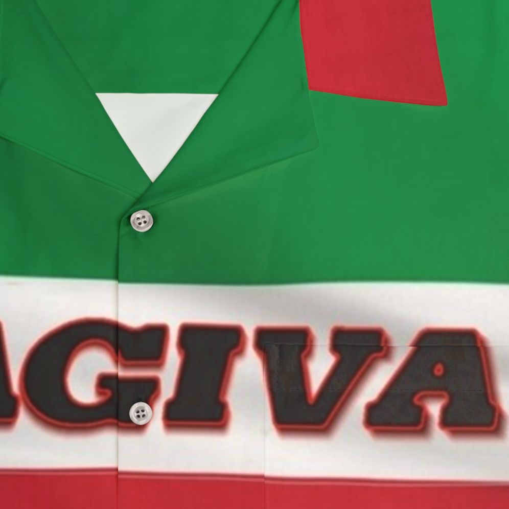 Cagiva Italian Flag Hawaiian Shirt - Detail