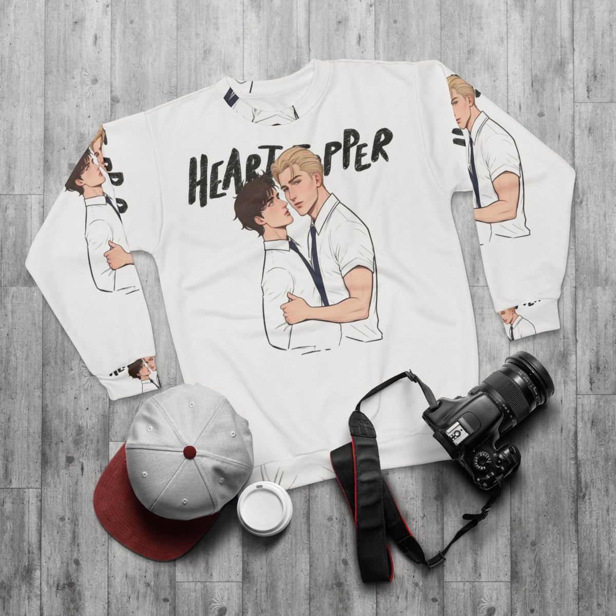 Heartstopper Nick and Charlie Sweatshirt - flat lay