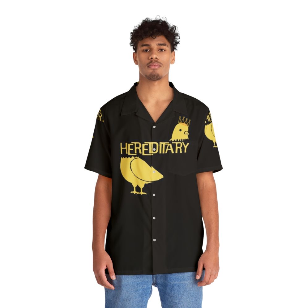 Hereditary Hawaiian Shirt with Horror Film Graphics - People Front