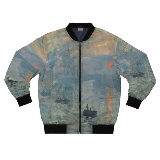 Claude Monet Impression Sunrise Fine Art Bomber Jacket