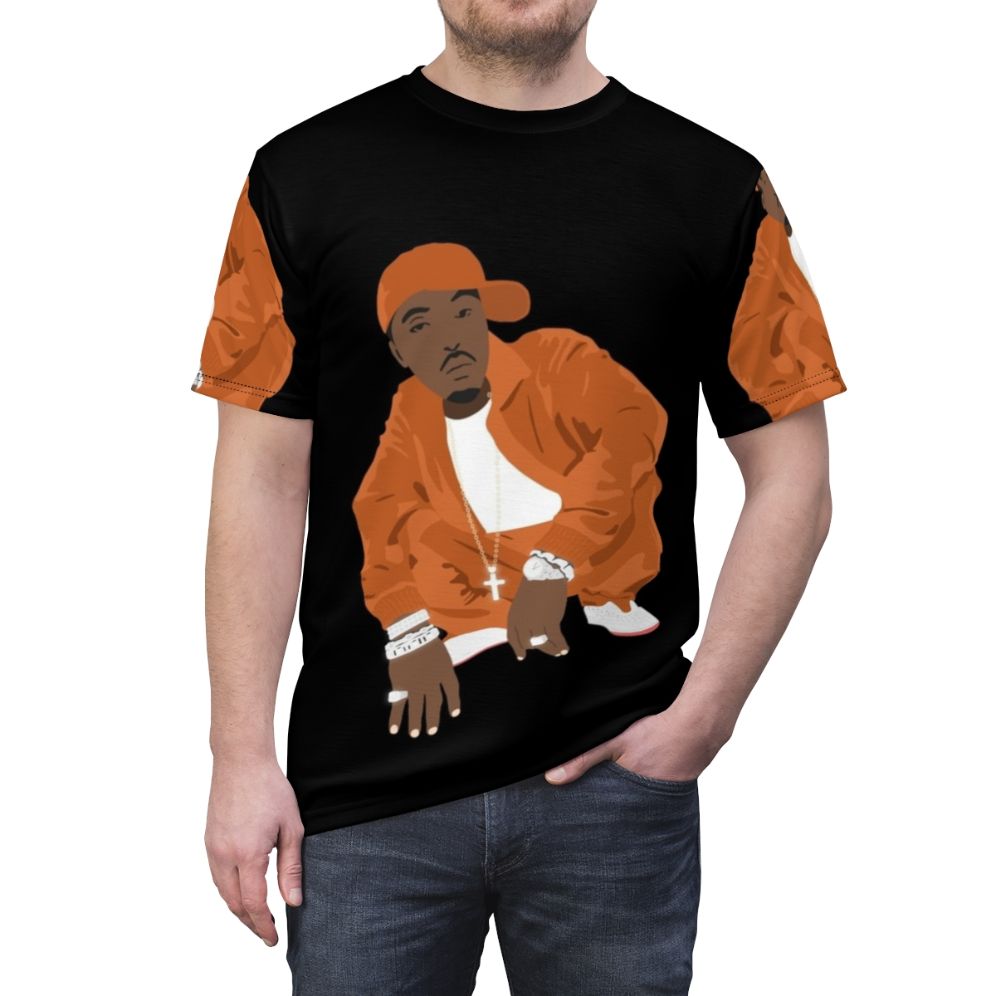 Vintage-style graphic tee featuring the iconic Nas Illmatic album cover design - men front