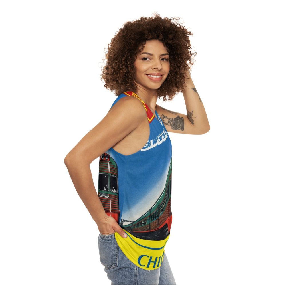 Vintage unisex North Shore Electroliner tank top - women side