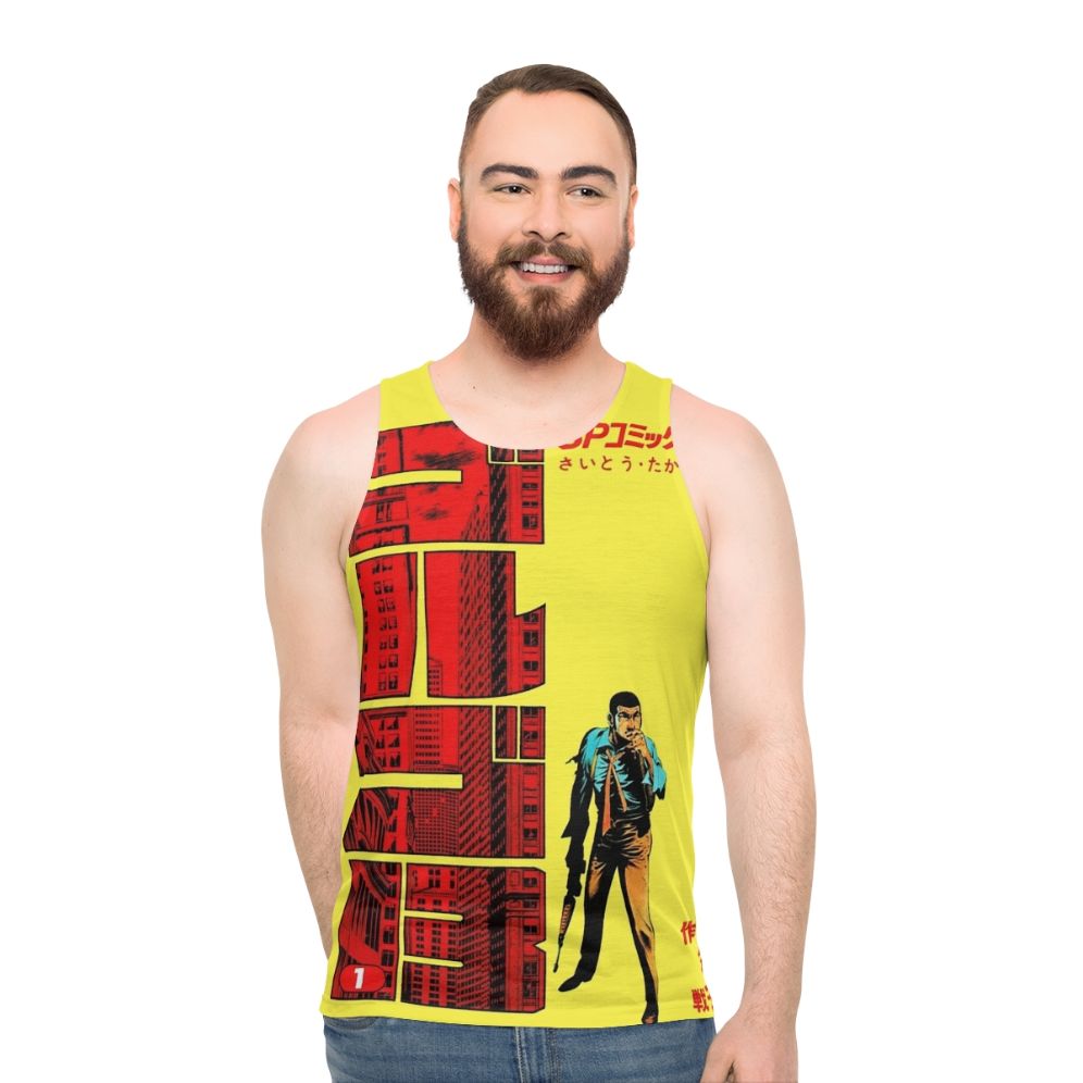 Golgo 13 manga inspired unisex tank top - men