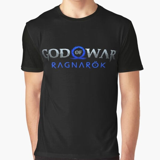 God of War Ragnarok Graphic T-Shirt featuring the iconic God of War Ragnarok logo