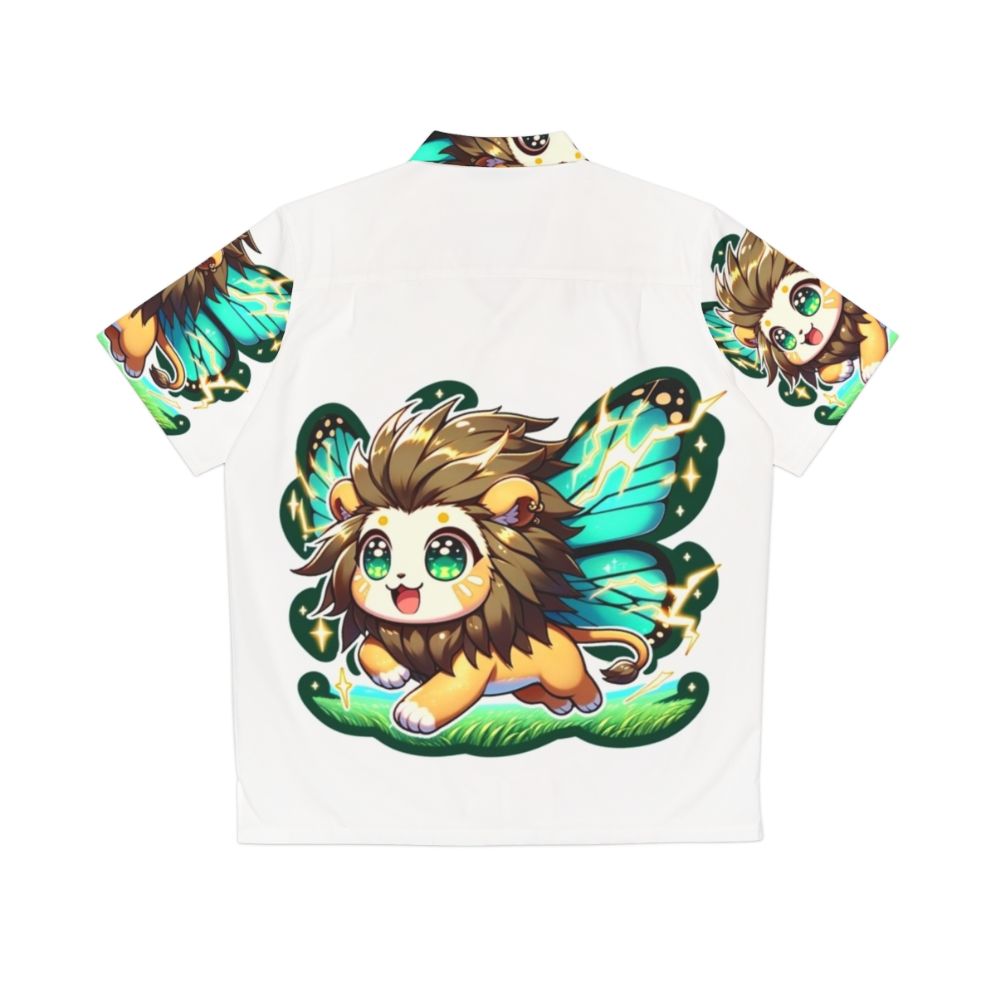 Electro Butterfly Lion Legendary Animals Hawaiian Shirt - Back