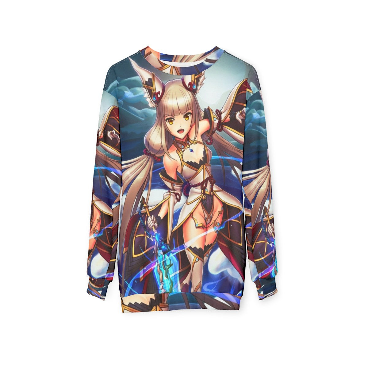 Nia Blade anime-inspired sweatshirt - hanging