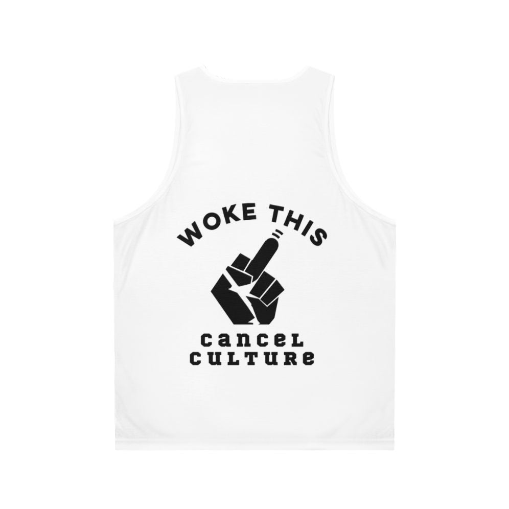 Anti-Woke Unisex Tank Top - Back