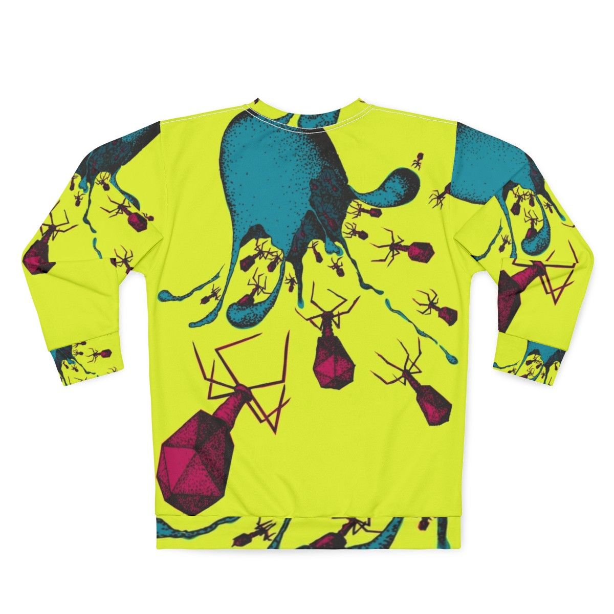 Lysis in Colour Sweatshirt - Vibrant design depicting bacteriophage lysis - Back