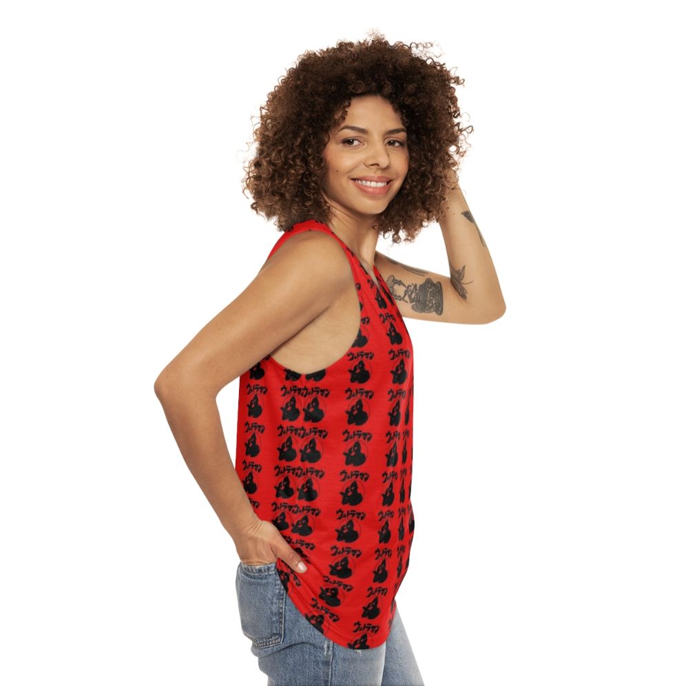 Retro Ultraman Kaiju Unisex Tank Top - women side