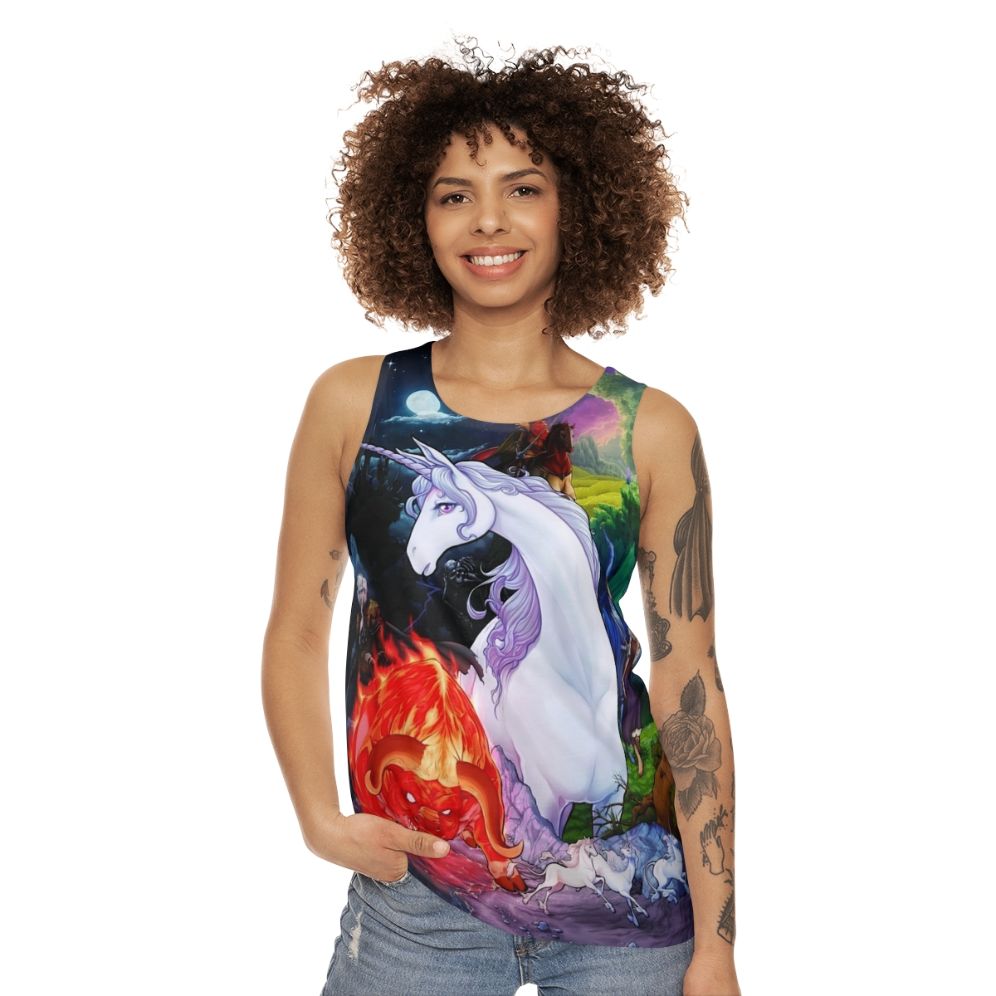 Unisex tank top inspired by the fantasy movie "The Last Unicorn" - women