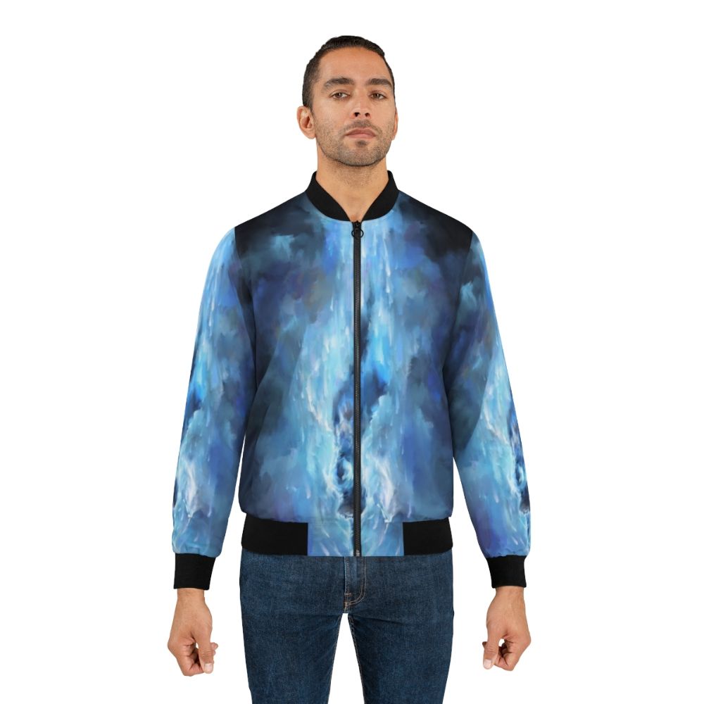 Stormlight Archive Bomber Jacket with Kaladin Stormblessed and Syl design - Lifestyle