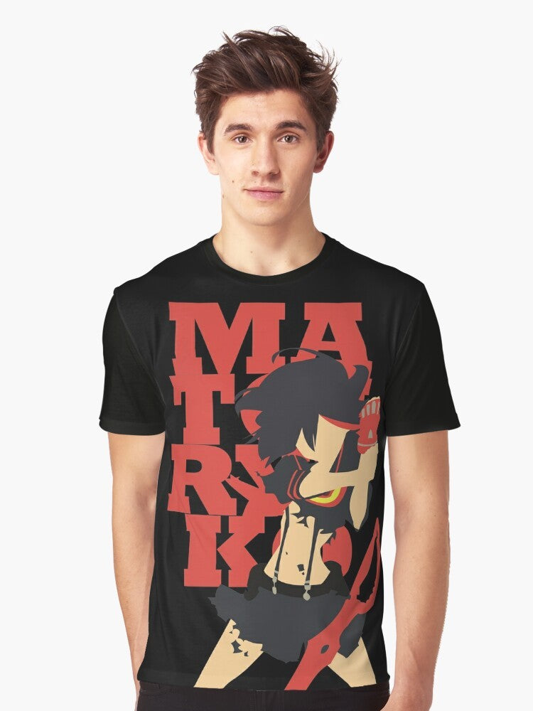 Matoi Ryuko Minimalist Anime Graphic T-Shirt - Men