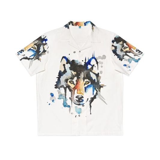 Watercolor Wolf Hawaiian Shirt