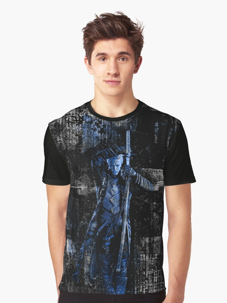 Devil May Cry Graphic T-Shirt featuring Dante and Vergil - Men