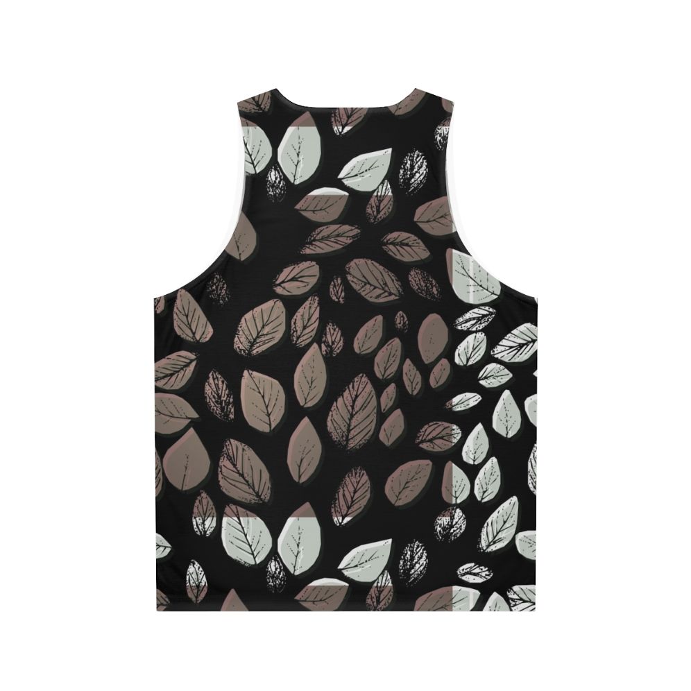 Desaturated leaves unisex tank top - Back