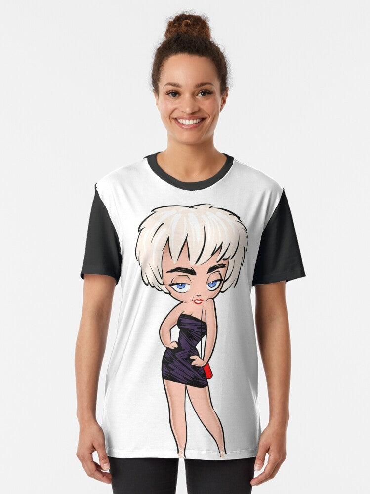 "Who's That Girl Nikki Finn Graphic T-Shirt" - Women