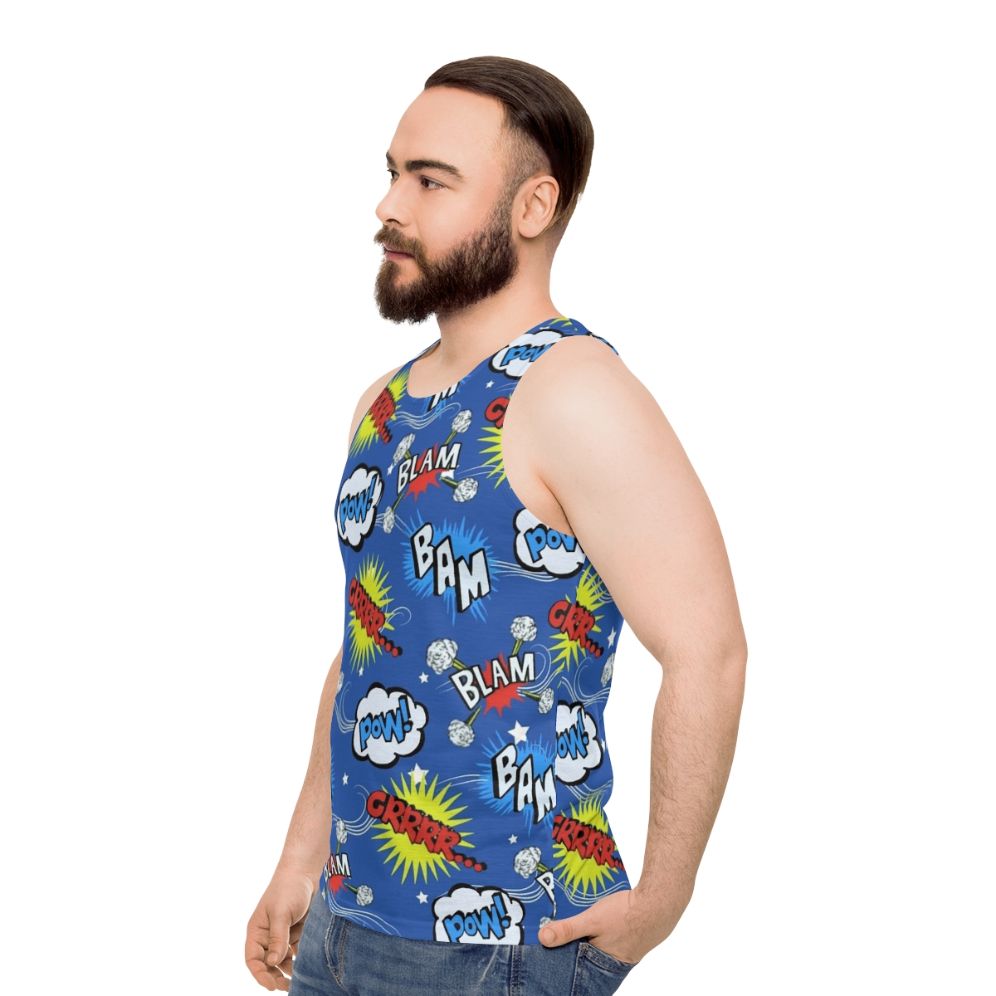 Villanelle Pajama Design Unisex Tank Top - men side