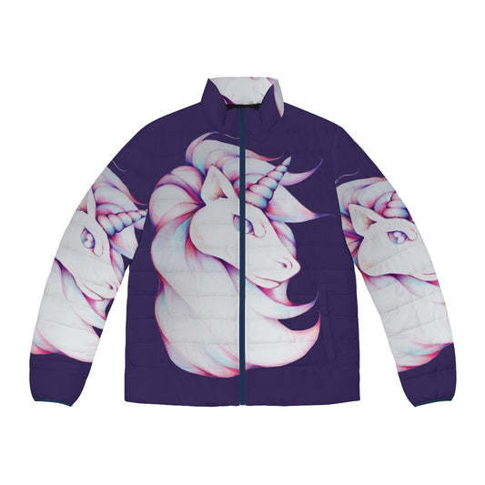 Majestic badass unicorn puffer jacket with a retro, fashionable design for unicorn lovers