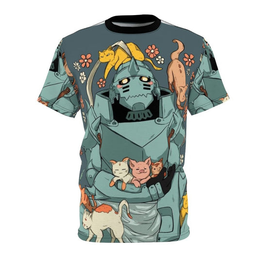 Fullmetal Alchemist inspired anime t-shirt featuring the Elric brothers and alchemical symbols