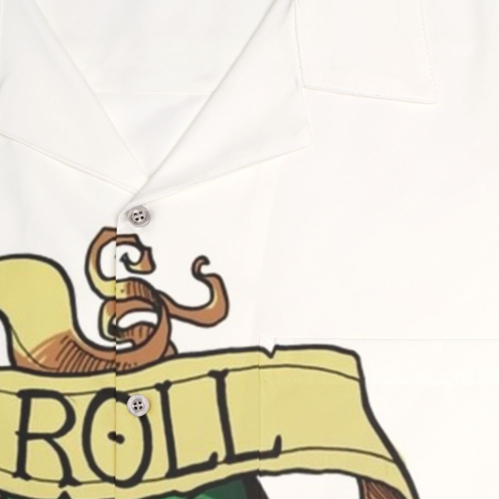 Roll Initiative Dice-Themed Hawaiian Shirt - Detail