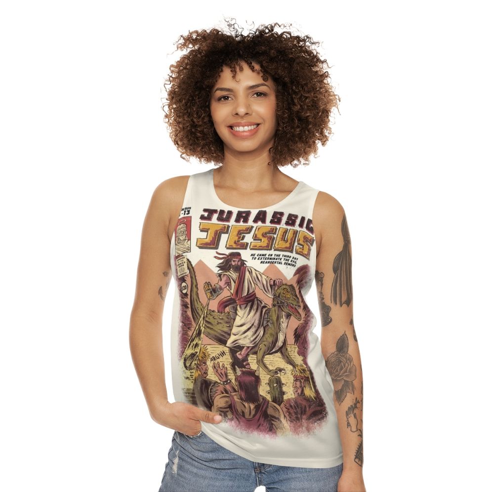 Jurassic Jesus dinosaur t-shirt - women