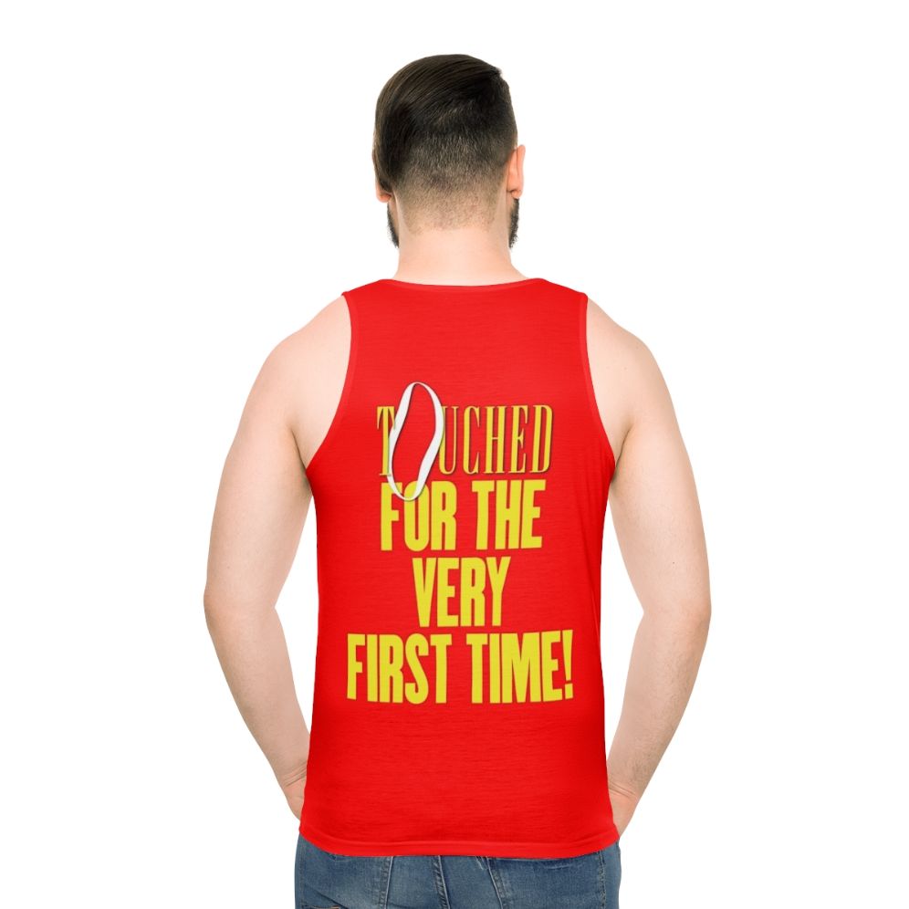 Unisex music inspired tank top - men back