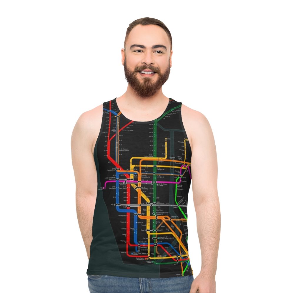 New York City Subway Map Unisex Tank Top - men