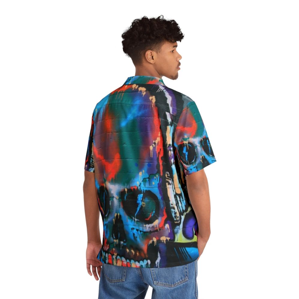 Graffiti Hawaiian Shirt with Colorful Patterns - People Back