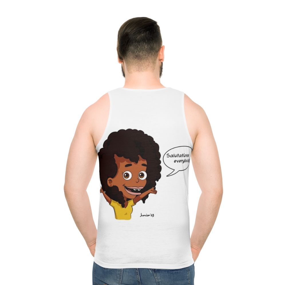 Big Mouth Missy Foreman Greenwald Unisex Tank Top - men back