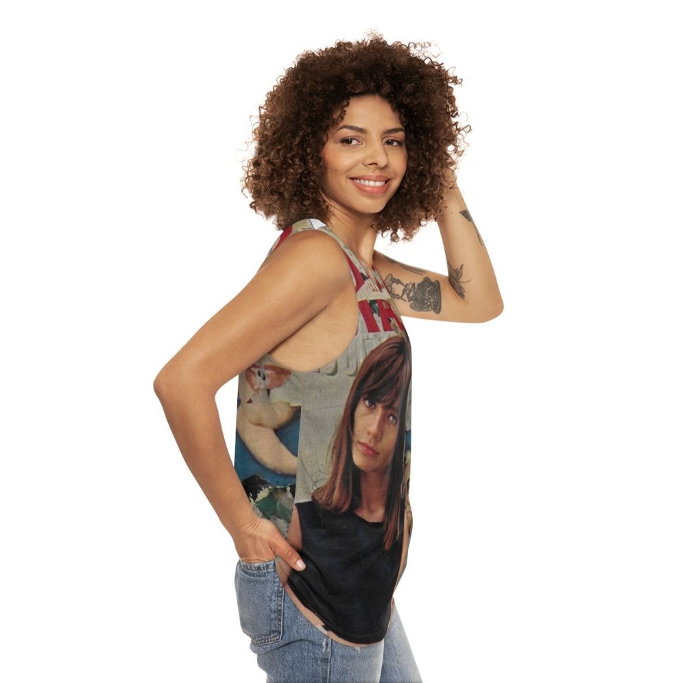 Fran Oise Hardy inspired unisex tank top - women side