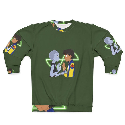 Infinity Train Cartoon Network Sweatshirt with Mirror Tulip Pattern