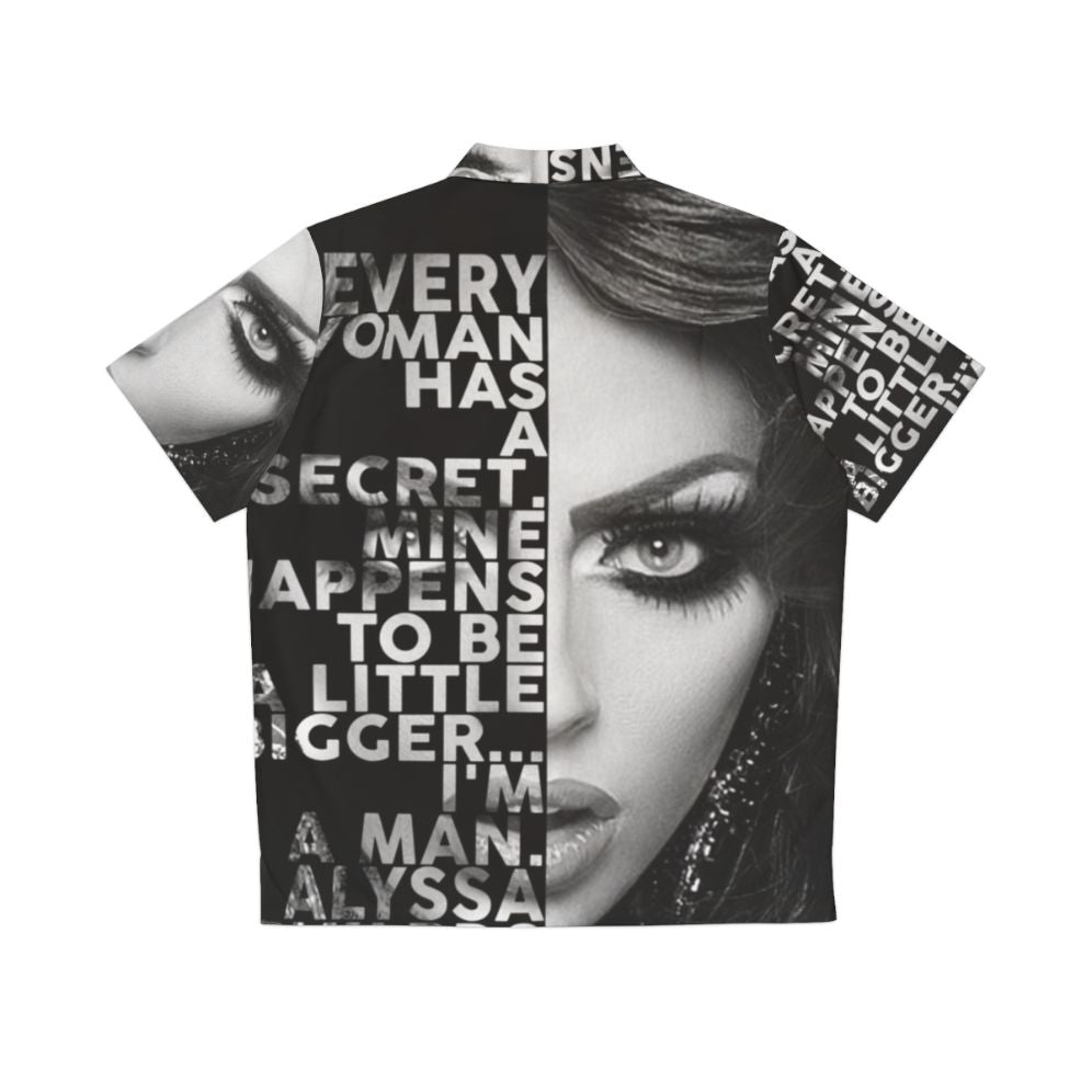 Alyssa Edwards inspired text portrait Hawaiian shirt - Back