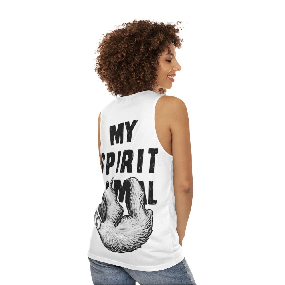 Sloth My Spirit Animal Unisex Tank Top - women back