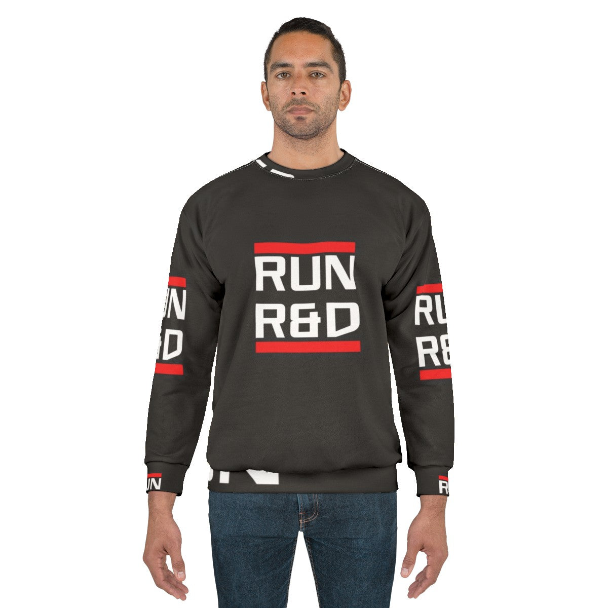 Cyberpunk Run R D Sweatshirt with Netrunner Gaming Theme - men