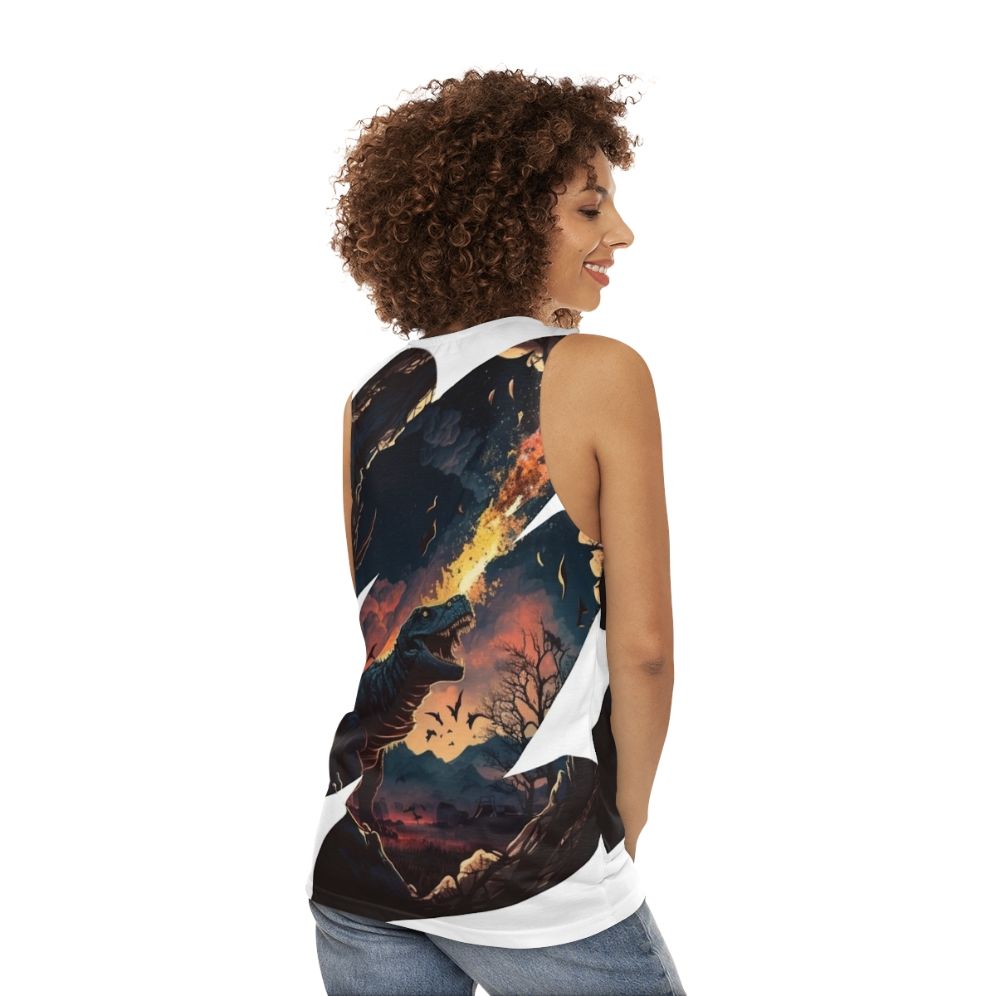 Jurassic era dinosaur unisex tank top - women back