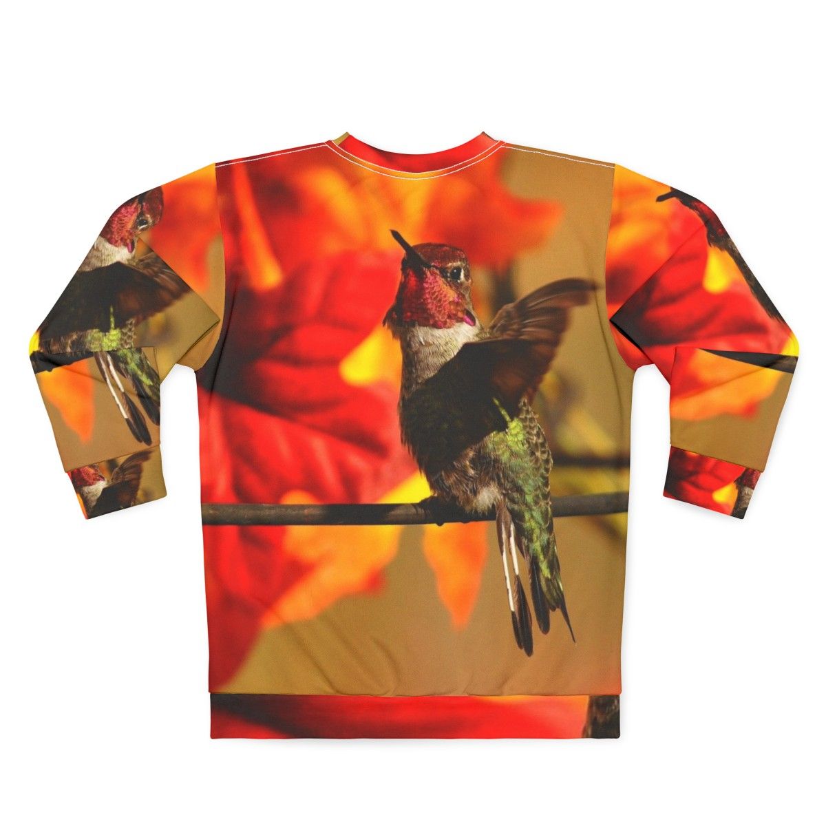 Autumn hummingbird sweatshirt - Back