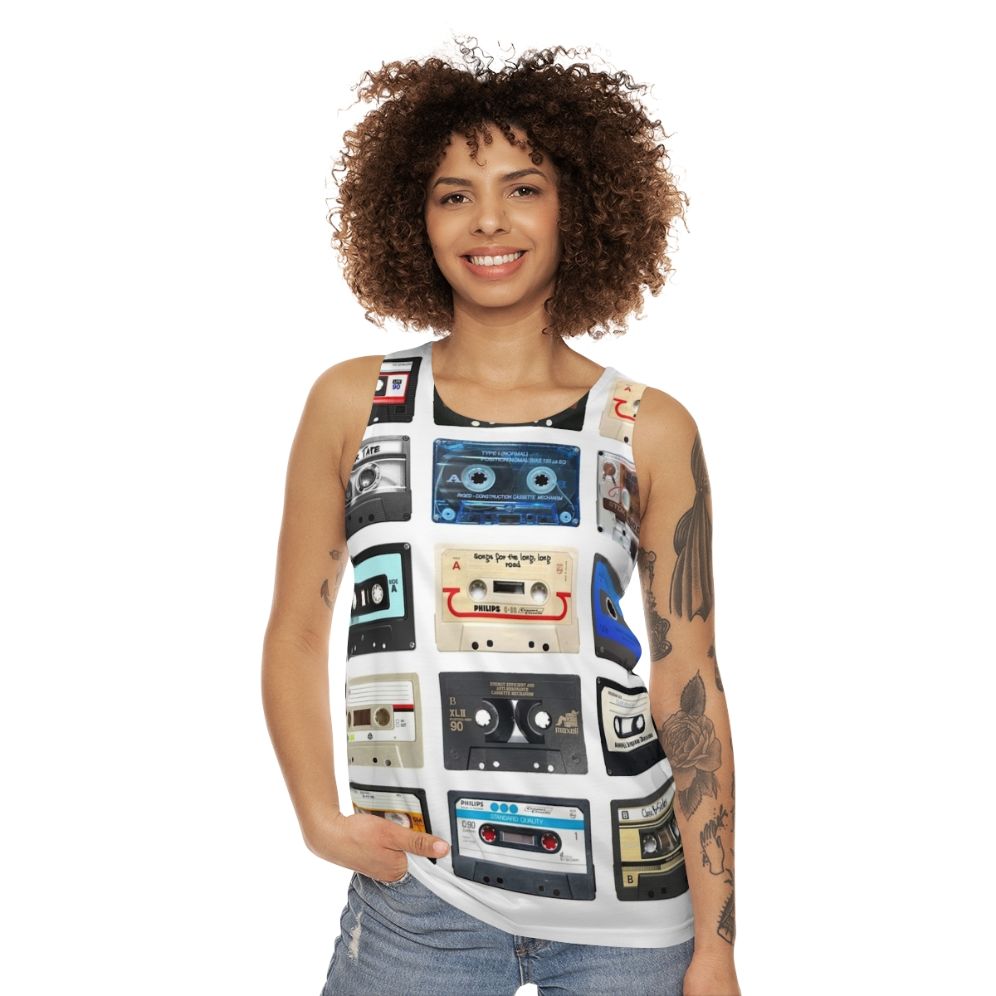 Retro music unisex tank top - women