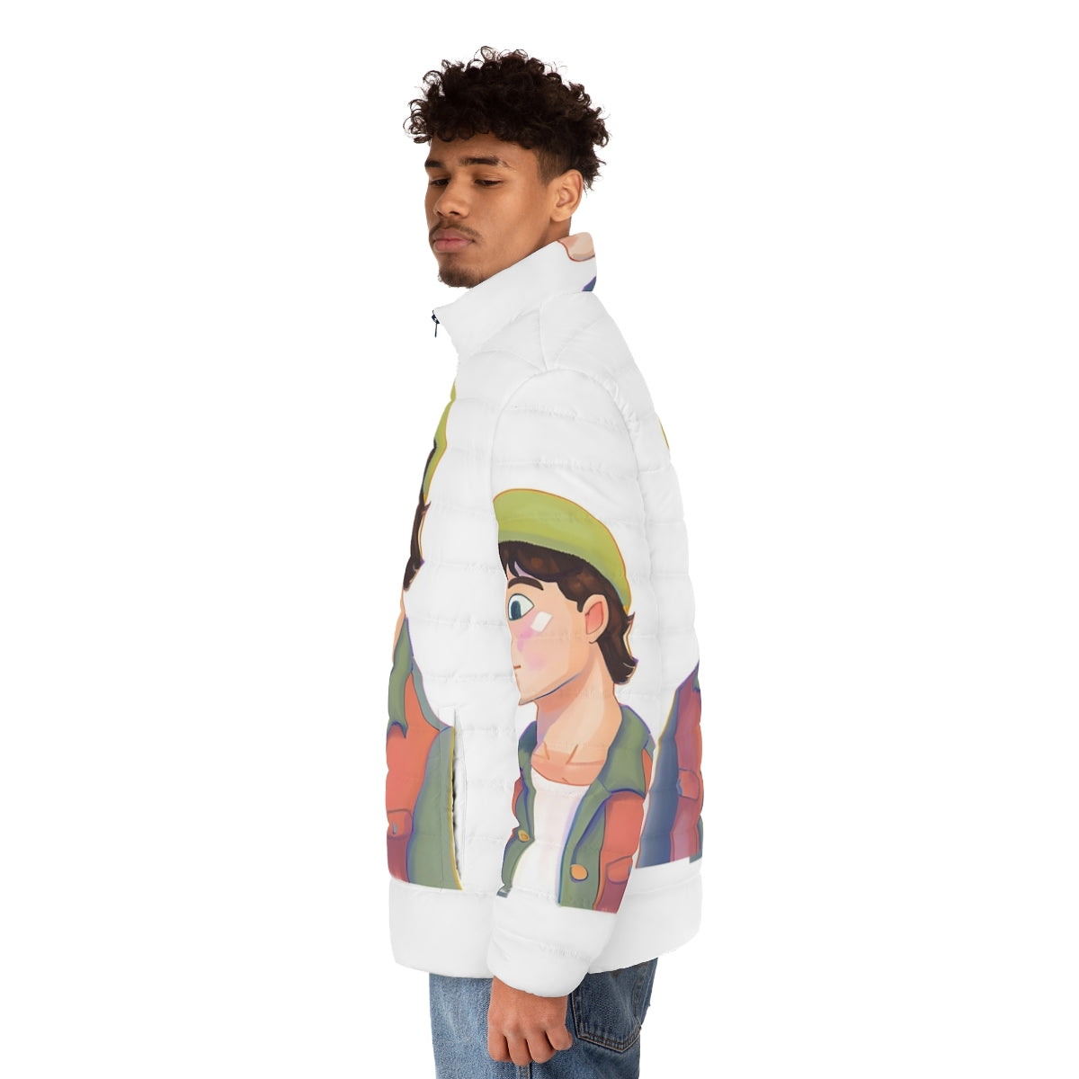 Heartstopper Charlie Spring Puffer Jacket - Officially licensed Netflix merchandise featuring the beloved character from the hit series. - men side left