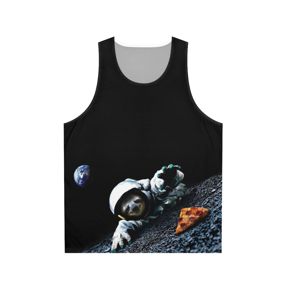 Slothstronaut Unisex Space Pizza Tank Top