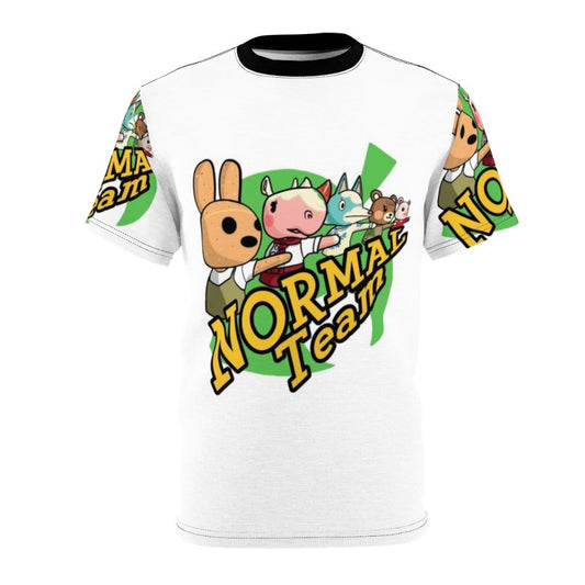 Stylish t-shirt featuring adorable virtual animal characters inspired by the popular Nintendo game Animal Crossing