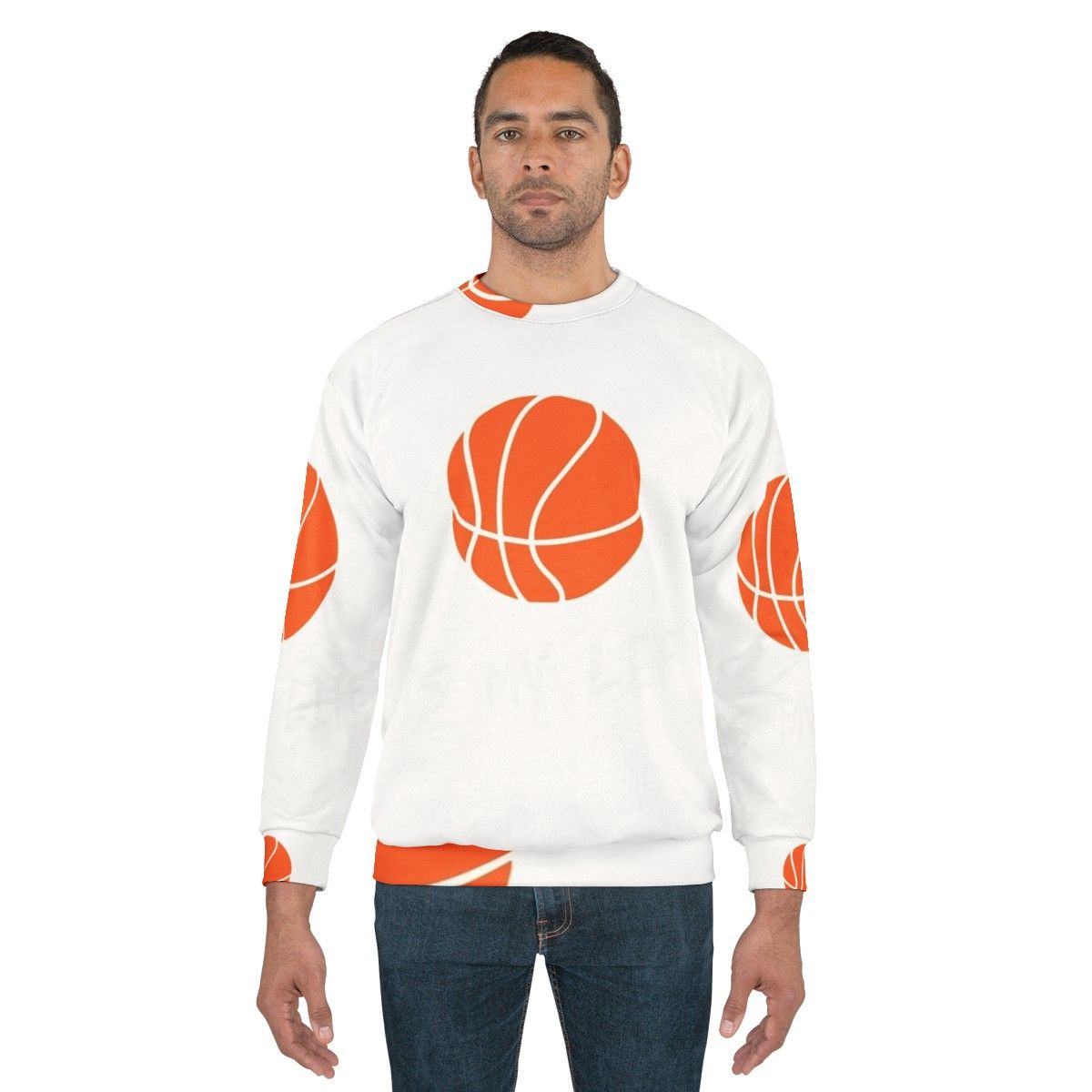 Basketball Is My Life Sweatshirt featuring a basketball player - men