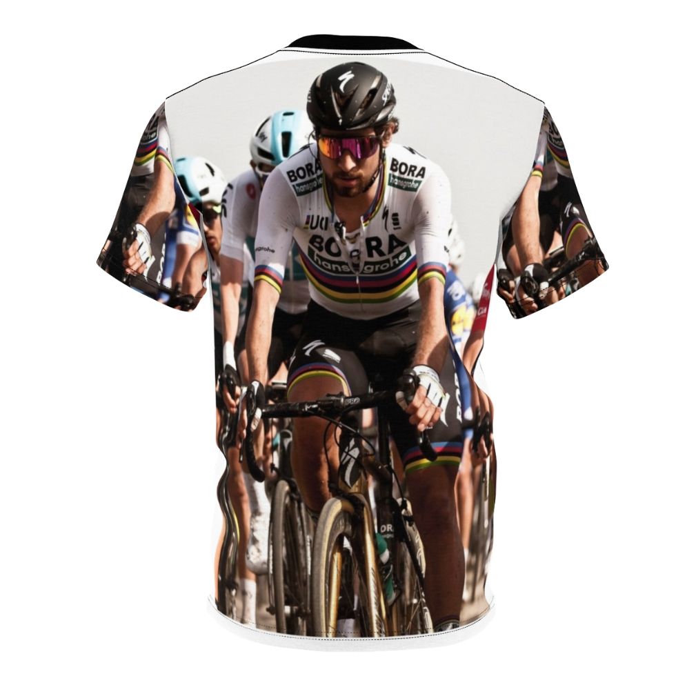 Peter Sagan inspired cycling t-shirt featuring the 2018 Paris Roubaix winner - Back