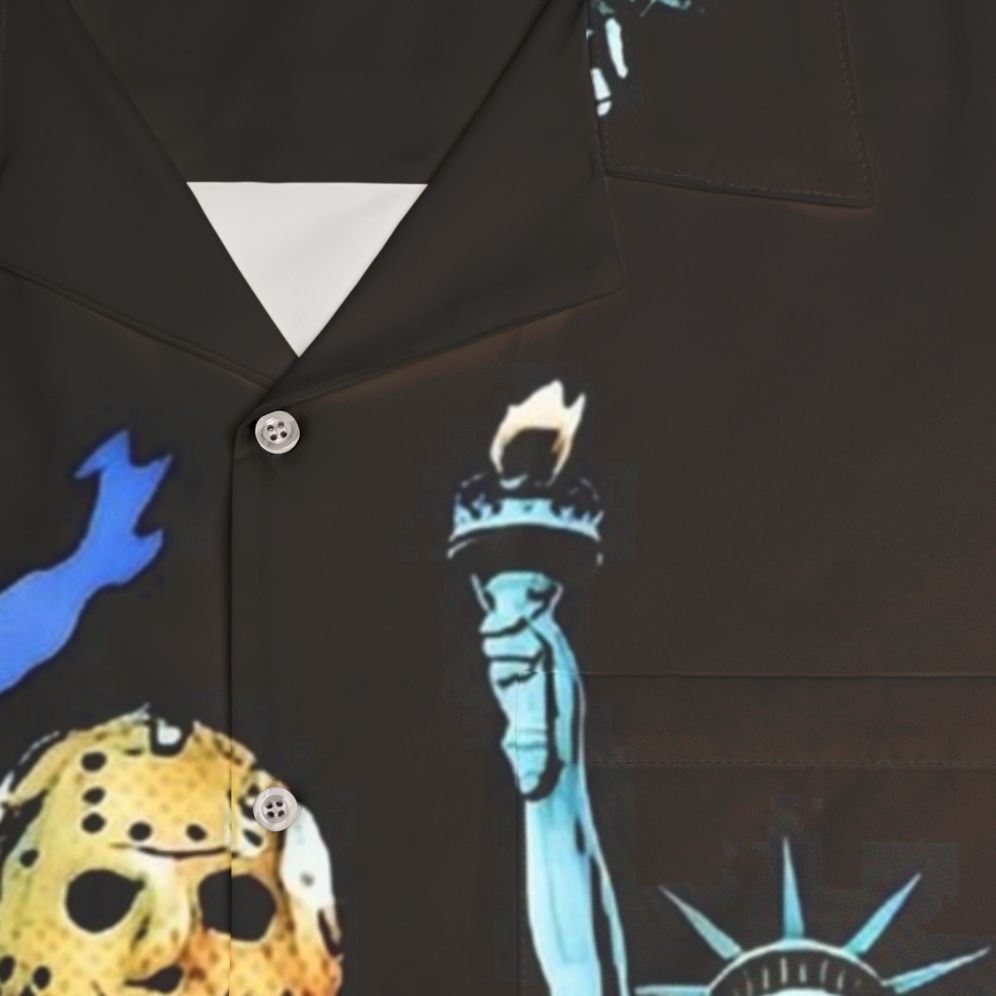 Jason Takes Manhattan' Horror Movie-Inspired Hawaiian Shirt - Detail